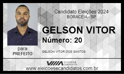 Candidato GELSON VITOR 2024 - BORACÉIA - Eleições