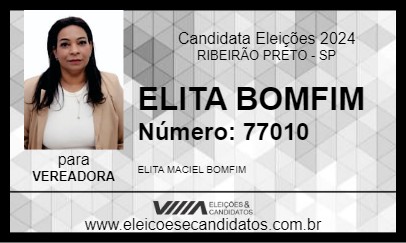 Candidato ELITA BOMFIM 2024 - RIBEIRÃO PRETO - Eleições