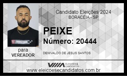 Candidato PEIXE 2024 - BORACÉIA - Eleições