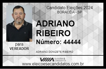 Candidato ADRIANO RIBEIRO 2024 - BORACÉIA - Eleições