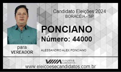 Candidato PONCIANO 2024 - BORACÉIA - Eleições