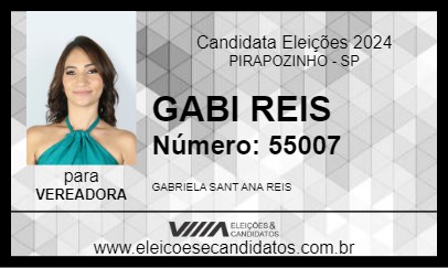 Candidato GABI REIS 2024 - PIRAPOZINHO - Eleições