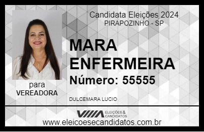 Candidato MARA ENFERMEIRA 2024 - PIRAPOZINHO - Eleições