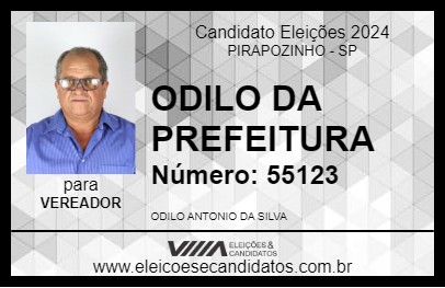 Candidato ODILO 2024 - PIRAPOZINHO - Eleições