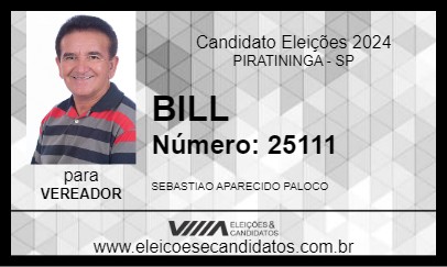 Candidato BILL 2024 - PIRATININGA - Eleições