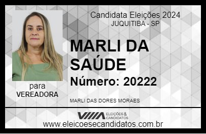 Candidato MARLI DA SAÚDE 2024 - JUQUITIBA - Eleições