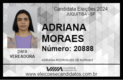 Candidato ADRIANA MORAES 2024 - JUQUITIBA - Eleições