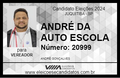 Candidato ANDRÉ DA AUTO ESCOLA 2024 - JUQUITIBA - Eleições