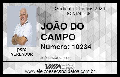 Candidato JOÃO DO CAMPO 2024 - PONTAL - Eleições