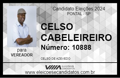 Candidato CELSO CABELEIREIRO 2024 - PONTAL - Eleições