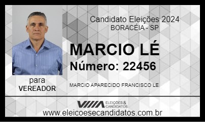 Candidato MARCIO LÉ 2024 - BORACÉIA - Eleições