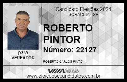 Candidato ROBERTO PINTOR 2024 - BORACÉIA - Eleições