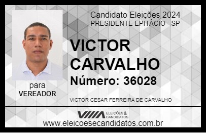 Candidato VICTOR CARVALHO 2024 - PRESIDENTE EPITÁCIO - Eleições