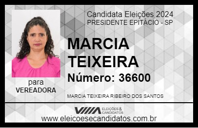 Candidato MARCIA TEIXEIRA 2024 - PRESIDENTE EPITÁCIO - Eleições