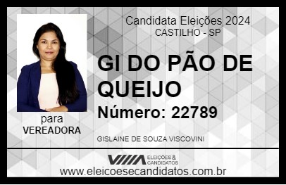 Candidato GI DO PÃO DE QUEIJO 2024 - CASTILHO - Eleições