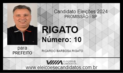 Candidato RIGATO 2024 - PROMISSÃO - Eleições