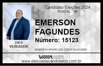 Candidato EMERSON FAGUNDES 2024 - PONTAL - Eleições