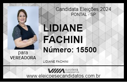 Candidato LIDIANE FACHINI 2024 - PONTAL - Eleições