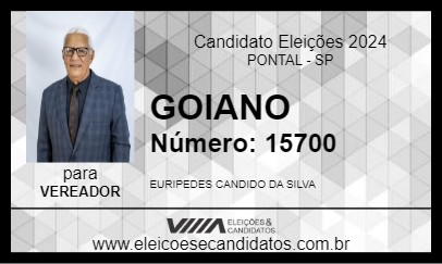 Candidato GOIANO 2024 - PONTAL - Eleições