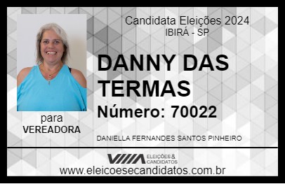 Candidato DANNY DAS TERMAS 2024 - IBIRÁ - Eleições