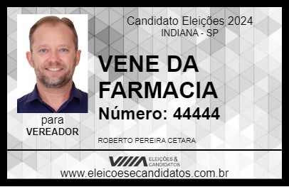 Candidato NENÊ DA FARMÁCIA 2024 - INDIANA - Eleições