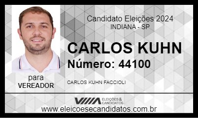 Candidato CARLOS KUHN 2024 - INDIANA - Eleições