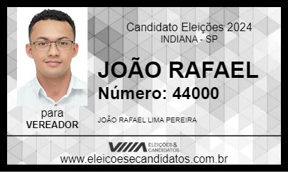 Candidato JOÃO RAFAEL 2024 - INDIANA - Eleições