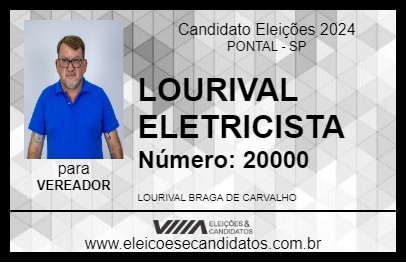 Candidato LOURIVAL ELETRICISTA 2024 - PONTAL - Eleições