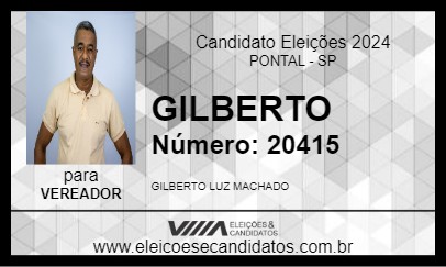 Candidato GILBERTO 2024 - PONTAL - Eleições