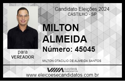 Candidato MILTON ALMEIDA 2024 - CASTILHO - Eleições