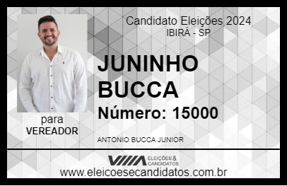 Candidato JUNINHO BUCCA 2024 - IBIRÁ - Eleições