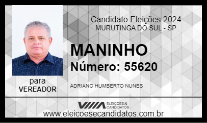 Candidato MANINHO 2024 - MURUTINGA DO SUL - Eleições