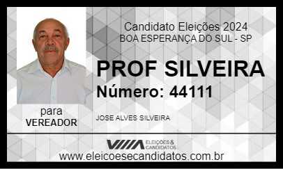 Candidato PROF SILVEIRA 2024 - BOA ESPERANÇA DO SUL - Eleições