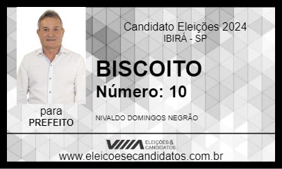 Candidato BISCOITO 2024 - IBIRÁ - Eleições