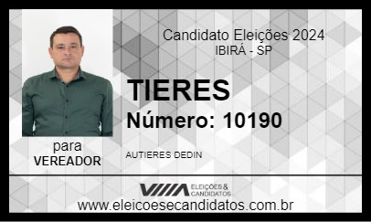 Candidato TIERES 2024 - IBIRÁ - Eleições