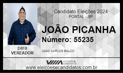 Candidato JOÃO PICANHA 2024 - PONTAL - Eleições