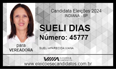 Candidato SUELI DIAS 2024 - INDIANA - Eleições