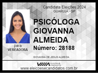 Candidato PSICÓLOGA GIOVANNA ALMEIDA 2024 - GUARUJÁ - Eleições