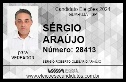 Candidato SÉRGIO ARAÚJO 2024 - GUARUJÁ - Eleições