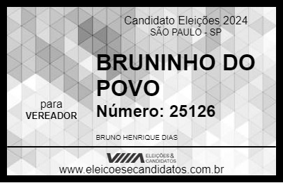 Candidato BRUNINHO DO POVO 2024 - SÃO PAULO - Eleições