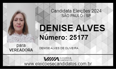 Candidato DENISE ALVES 2024 - SÃO PAULO - Eleições