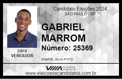 Candidato GABRIEL MARROM 2024 - SÃO PAULO - Eleições