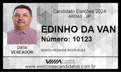 Candidato EDINHO DA VAN 2024 - AREIAS - Eleições