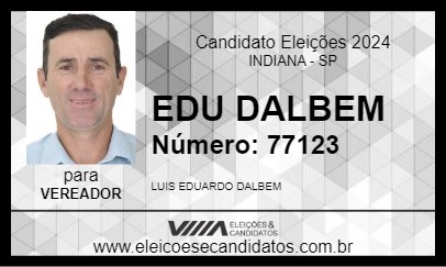 Candidato EDU DALBEM 2024 - INDIANA - Eleições