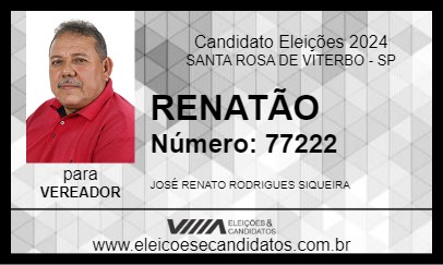 Candidato RENATÃO 2024 - SANTA ROSA DE VITERBO - Eleições