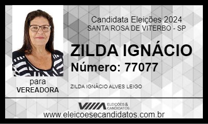 Candidato ZILDA IGNÁCIO 2024 - SANTA ROSA DE VITERBO - Eleições