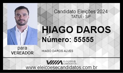 Candidato HIAGO DAROS  2024 - TATUÍ - Eleições