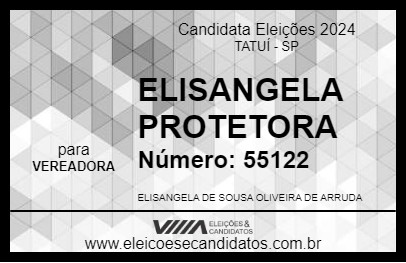 Candidato ELISANGELA PROTETORA 2024 - TATUÍ - Eleições