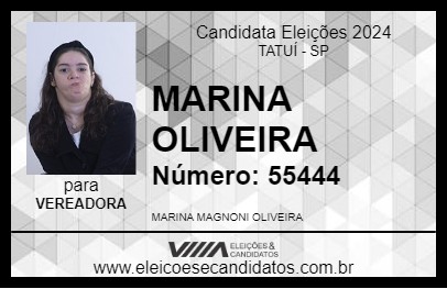 Candidato MARINA OLIVEIRA 2024 - TATUÍ - Eleições