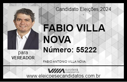 Candidato FABIO VILLA NOVA  2024 - TATUÍ - Eleições